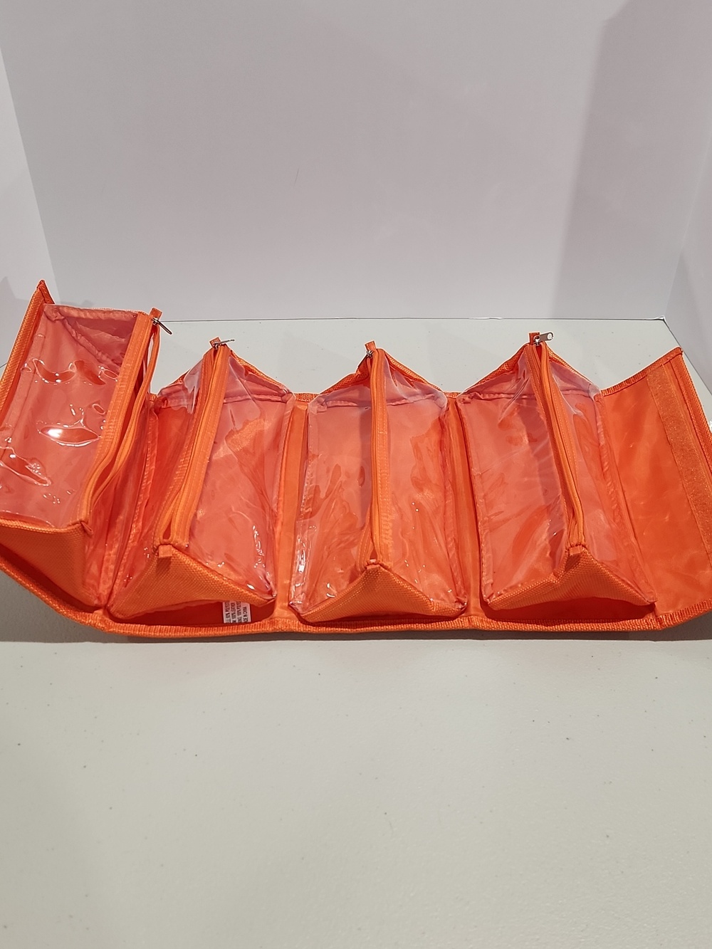 Joy Mangano Better Beauty Case BBC In Fire Bright Orange EUC - Picture 10 of 11